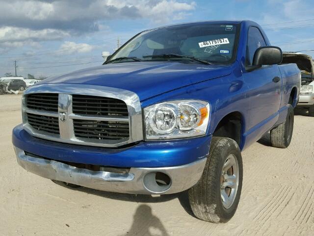 1D7HA16K57J556586 - 2007 DODGE RAM 1500 S BLUE photo 2