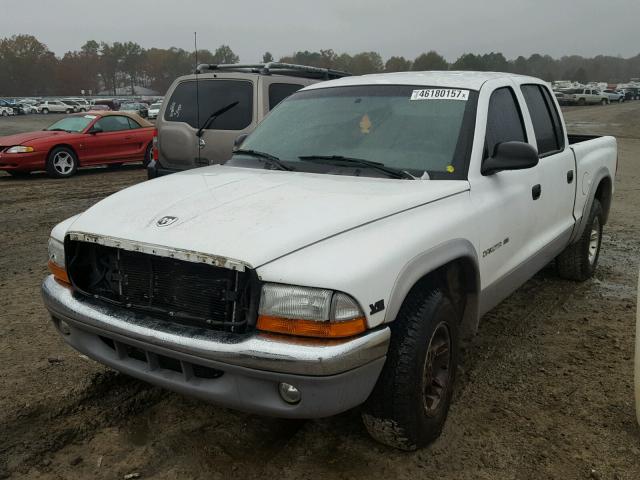 1B7GL2AX5YS647023 - 2000 DODGE DAKOTA QUA WHITE photo 2