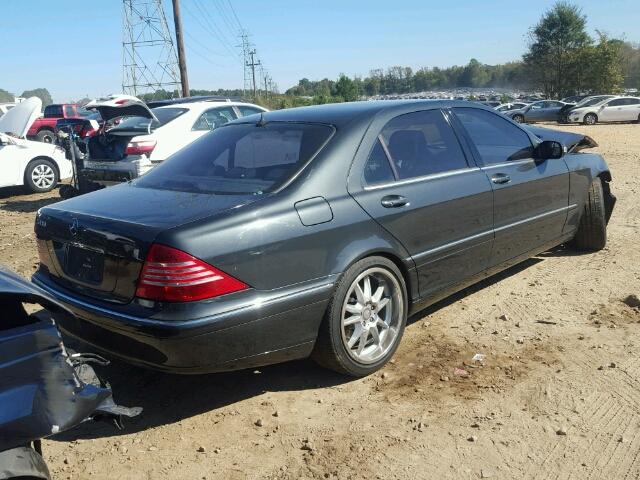 WDBNG70J34A418781 - 2004 MERCEDES-BENZ S 430 BLACK photo 4