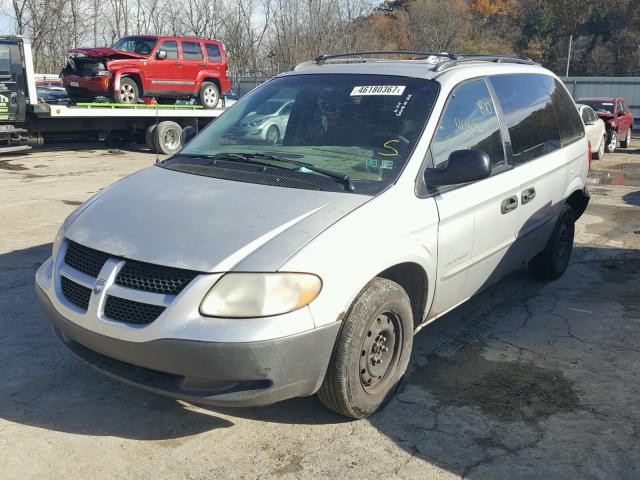 1B4GP25321B252828 - 2001 DODGE CARAVAN SE SILVER photo 2