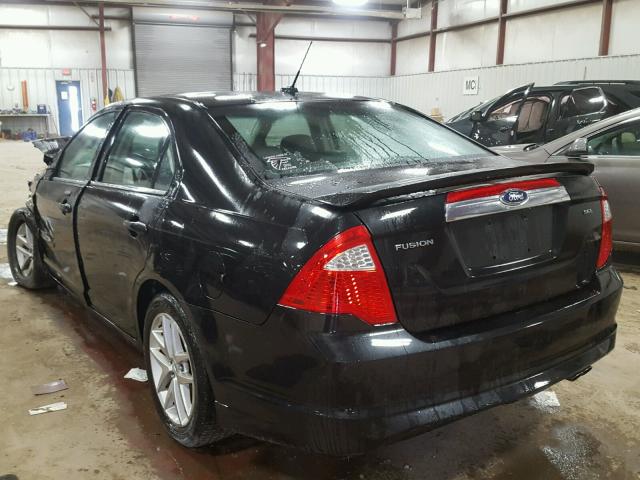 3FAHP0JA7AR393346 - 2010 FORD FUSION SEL BLACK photo 3