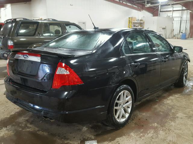 3FAHP0JA7AR393346 - 2010 FORD FUSION SEL BLACK photo 4