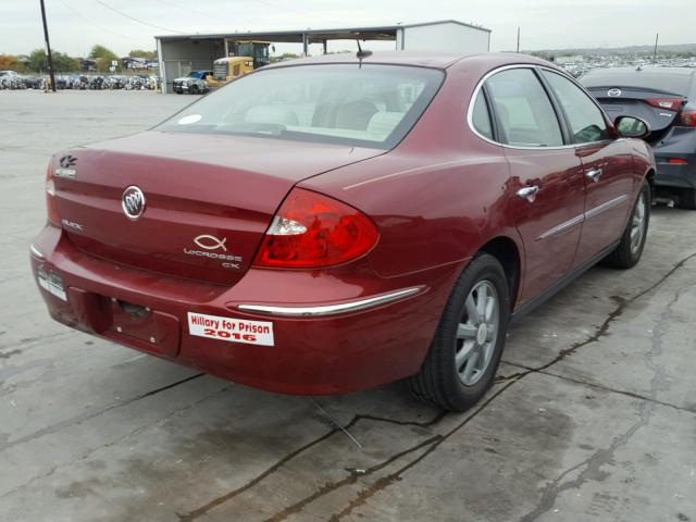 2G4WC582491204902 - 2009 BUICK LACROSSE RED photo 4