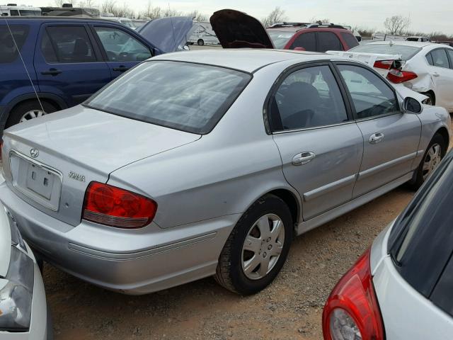 KMHWF25S64A926056 - 2004 HYUNDAI SONATA GL SILVER photo 4