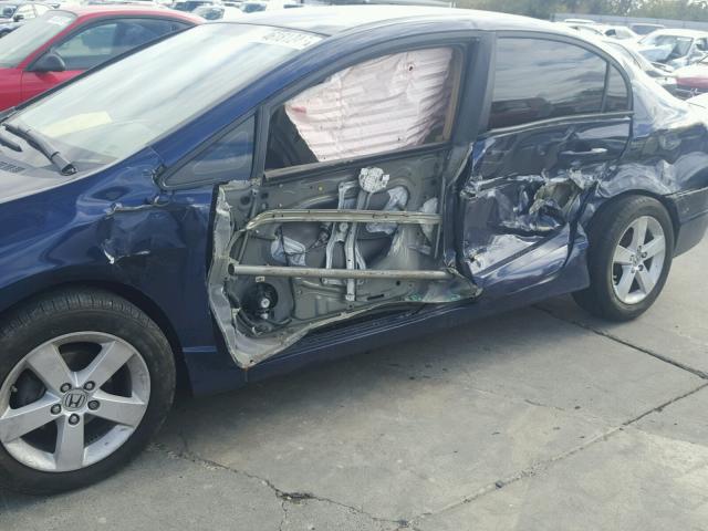 1HGFA16596L005965 - 2006 HONDA CIVIC LX BLUE photo 9