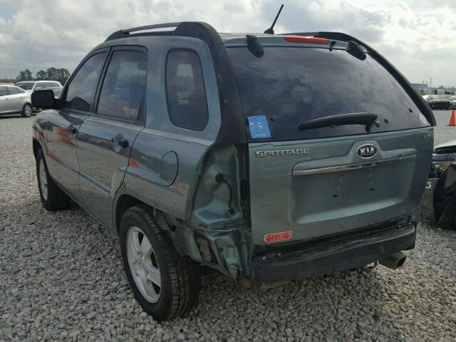 KNDJF724577322503 - 2007 KIA SPORTAGE L GREEN photo 3