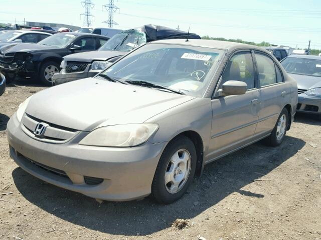 JHMES96654S003534 - 2004 HONDA CIVIC HYBR TAN photo 2