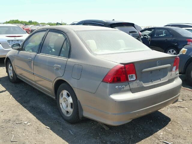 JHMES96654S003534 - 2004 HONDA CIVIC HYBR TAN photo 3