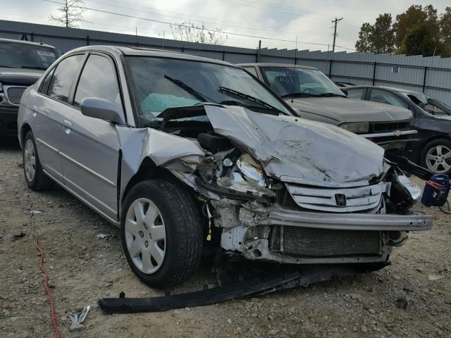 1HGES25722L033943 - 2002 HONDA CIVIC EX SILVER photo 1