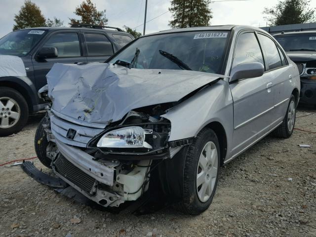 1HGES25722L033943 - 2002 HONDA CIVIC EX SILVER photo 2