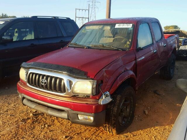 5TEGN92N23Z303279 - 2003 TOYOTA TACOMA DOU BURGUNDY photo 2