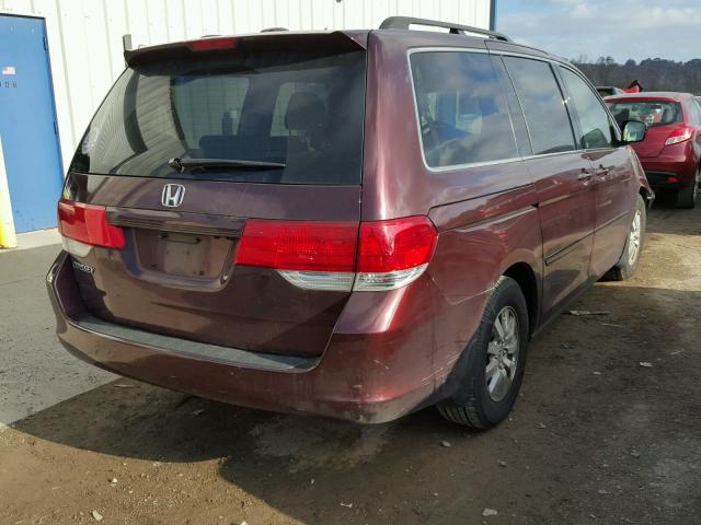 5FNRL38699B051357 - 2009 HONDA ODYSSEY EX MAROON photo 4