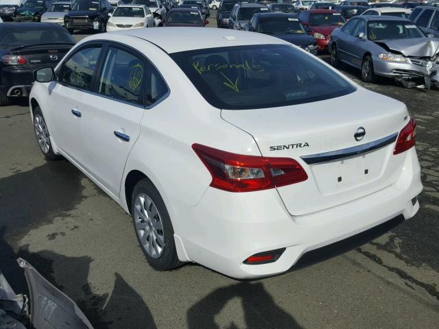 3N1AB7AP3HY320856 - 2017 NISSAN SENTRA S WHITE photo 3