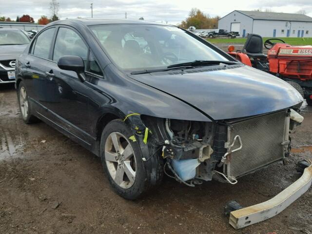 1HGFA16968L017982 - 2008 HONDA CIVIC EXL BLACK photo 1