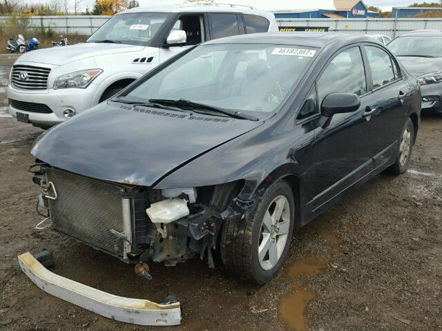 1HGFA16968L017982 - 2008 HONDA CIVIC EXL BLACK photo 2