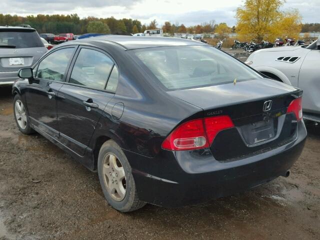 1HGFA16968L017982 - 2008 HONDA CIVIC EXL BLACK photo 3