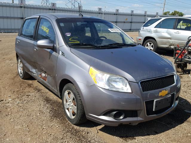 KL1TD66E39B653213 - 2009 CHEVROLET AVEO LS GRAY photo 1