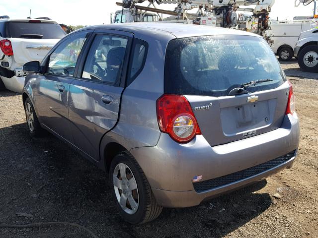 KL1TD66E39B653213 - 2009 CHEVROLET AVEO LS GRAY photo 3