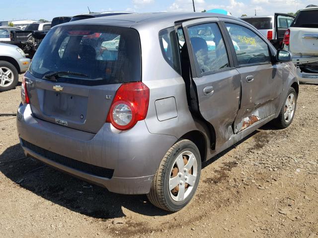 KL1TD66E39B653213 - 2009 CHEVROLET AVEO LS GRAY photo 4