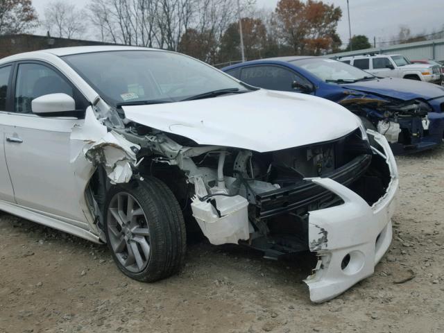 3N1AB7AP3DL757229 - 2013 NISSAN SENTRA S WHITE photo 9