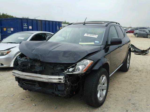 JN8AZ08T76W422222 - 2006 NISSAN MURANO SL BLACK photo 2