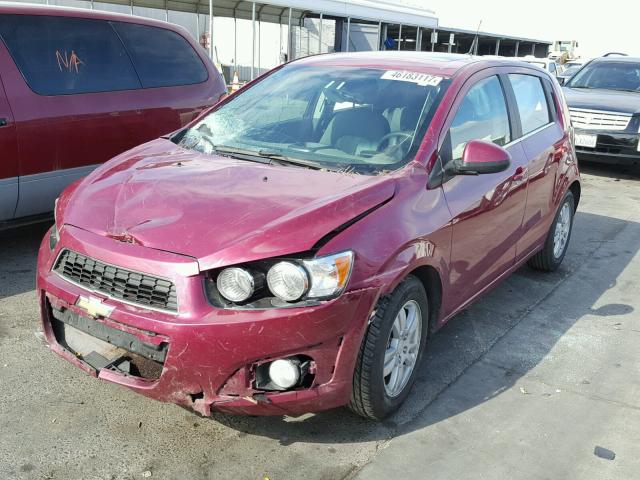 1G1JC6SB3E4121997 - 2014 CHEVROLET SONIC LT PINK photo 2