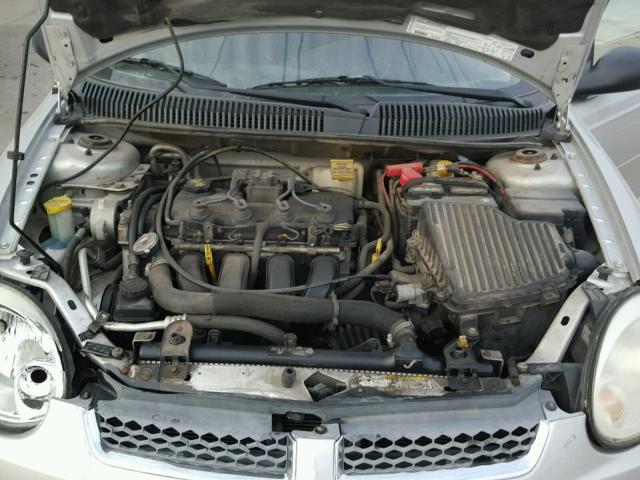 1B3ES56C45D207863 - 2005 DODGE NEON SXT SILVER photo 7