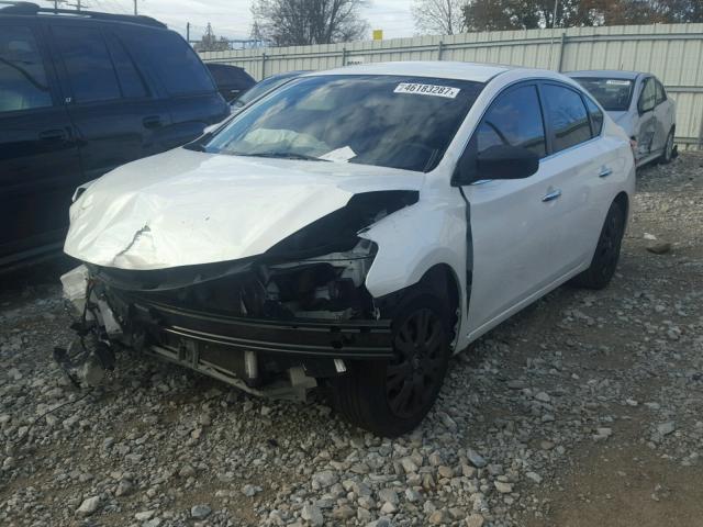 3N1AB7AP2DL666159 - 2013 NISSAN SENTRA S WHITE photo 2