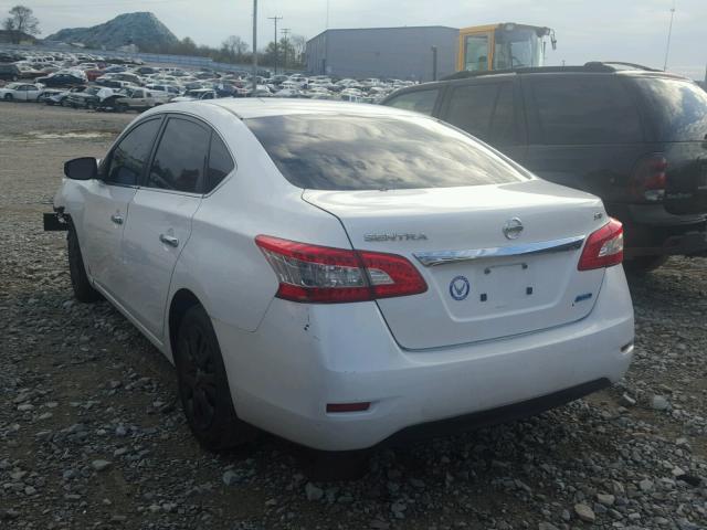 3N1AB7AP2DL666159 - 2013 NISSAN SENTRA S WHITE photo 3