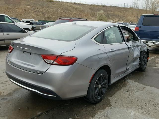 1C3CCCAB0FN612768 - 2015 CHRYSLER 200 LIMITE SILVER photo 4