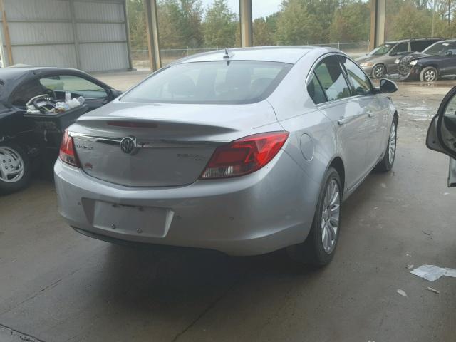 2G4GR5EC7B9189142 - 2011 BUICK REGAL CXL SILVER photo 4