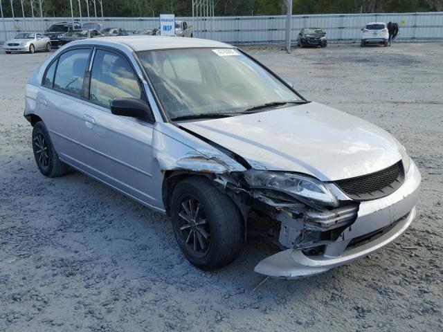 2HGES15565H577727 - 2005 HONDA CIVIC LX SILVER photo 1