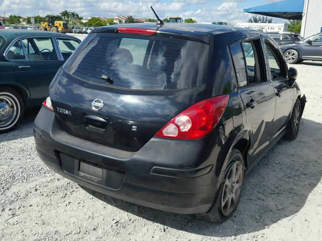 3N1BC13E07L410861 - 2007 NISSAN VERSA S BLACK photo 4