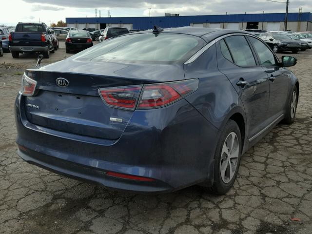 KNAGM4AD9E5069806 - 2014 KIA OPTIMA HYB GRAY photo 4