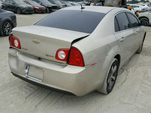 1G1ZF57559F217700 - 2009 CHEVROLET MALIBU HYB BEIGE photo 4