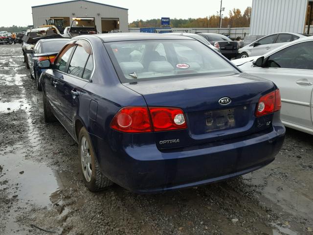 KNAGE123X75152455 - 2007 KIA OPTIMA BLUE photo 3