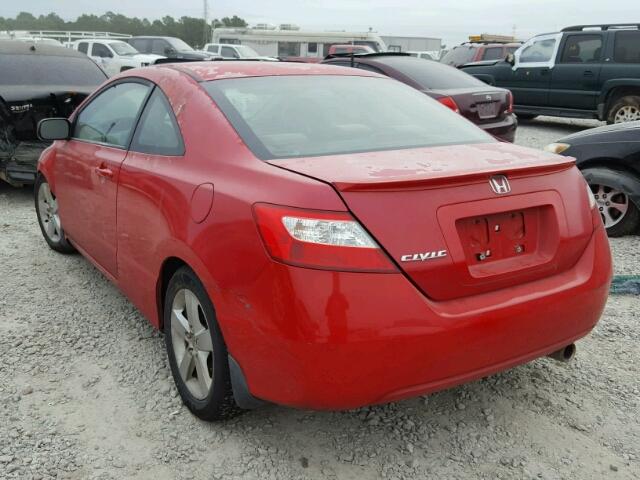 2HGFG12836H534582 - 2006 HONDA CIVIC EX RED photo 3