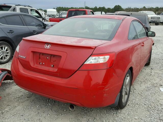 2HGFG12836H534582 - 2006 HONDA CIVIC EX RED photo 4