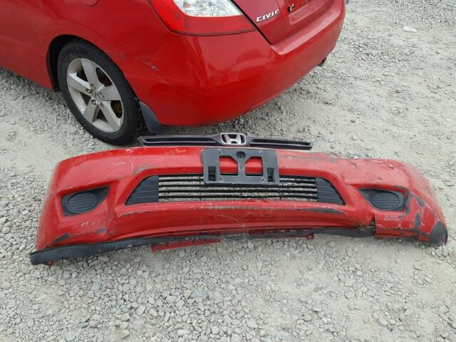 2HGFG12836H534582 - 2006 HONDA CIVIC EX RED photo 9