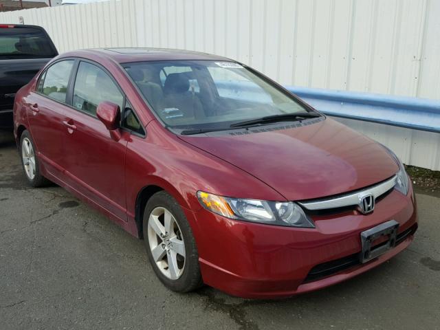 1HGFA16826L095437 - 2006 HONDA CIVIC EX RED photo 1