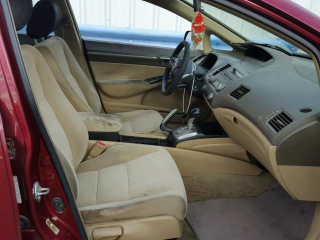 1HGFA16826L095437 - 2006 HONDA CIVIC EX RED photo 5