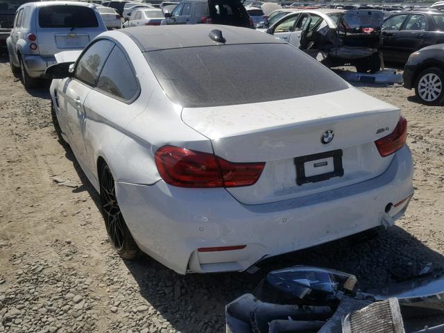 WBS4Y9C5XJAA92392 - 2018 BMW M4 WHITE photo 3