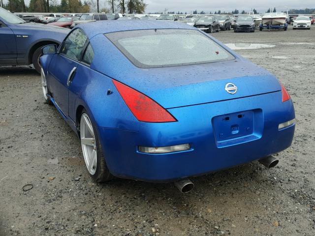 JN1BZ34D28M703653 - 2008 NISSAN 350Z COUPE BLUE photo 3