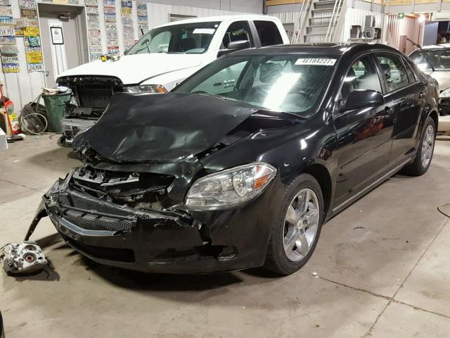 1G1ZD5E01AF138249 - 2010 CHEVROLET MALIBU BLACK photo 2