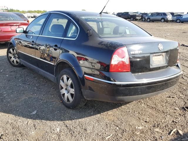 WVWRH63B43P114286 - 2003 VOLKSWAGEN PASSAT GLX BLACK photo 3