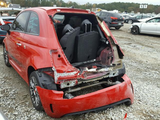 3C3CFFFH6GT152670 - 2016 FIAT 500 ABARTH RED photo 3