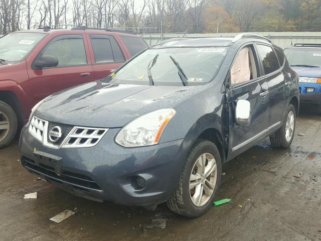 JN8AS5MV0DW624972 - 2013 NISSAN ROGUE S BLUE photo 2