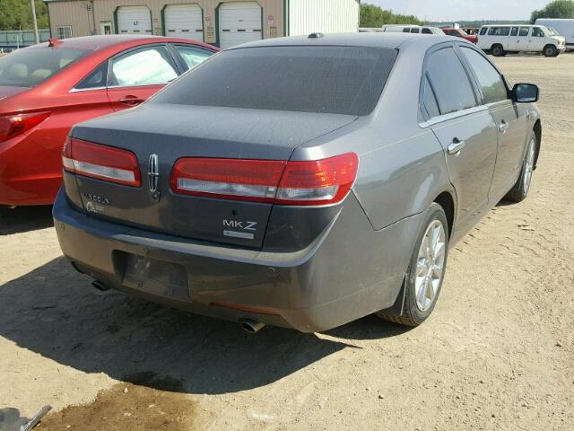 3LNDL2L34BR755631 - 2011 LINCOLN MKZ HYBRID CHARCOAL photo 4