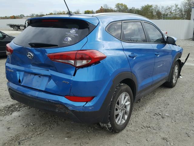 KM8J3CA48GU105155 - 2016 HYUNDAI TUCSON LIM BLUE photo 4