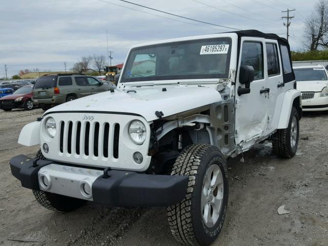 1C4BJWEG7FL553105 - 2015 JEEP WRANGLER U WHITE photo 2